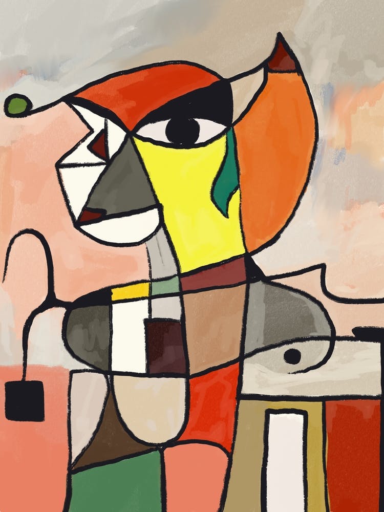 Portrait of a cubism cat