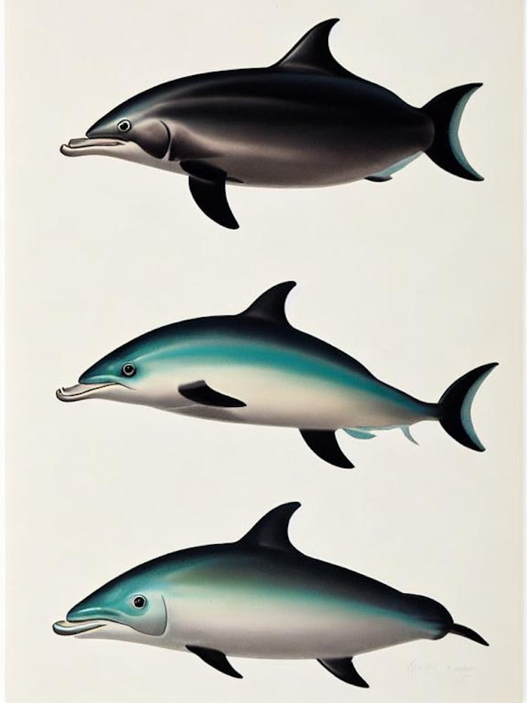 Bottlenose Dolphin Vintage Poster