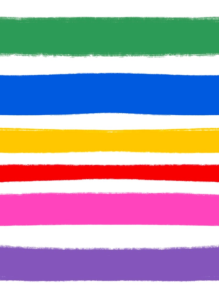 Rainbow Brush Stroke Stripes
