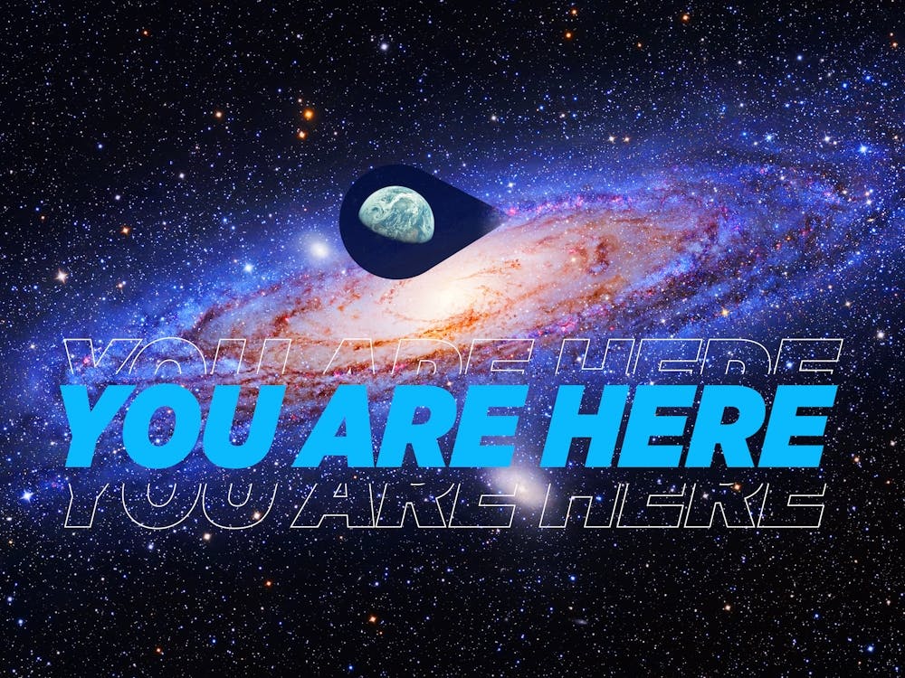 You are here map, Milky Way galaxy, Earth — space poster, science poster