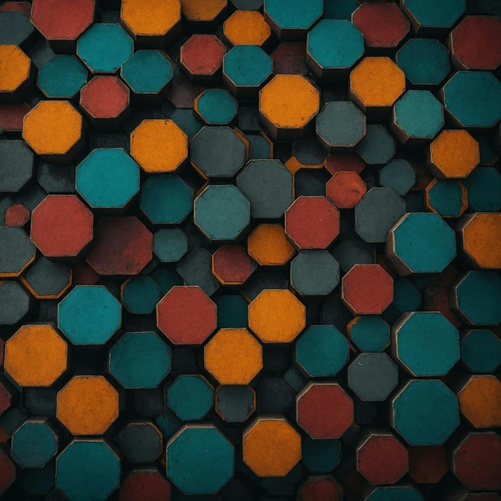 Abstract Background With Hexagons