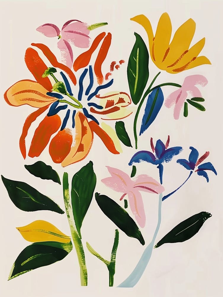 Fleurs Peintes Lis Gloriosa 2