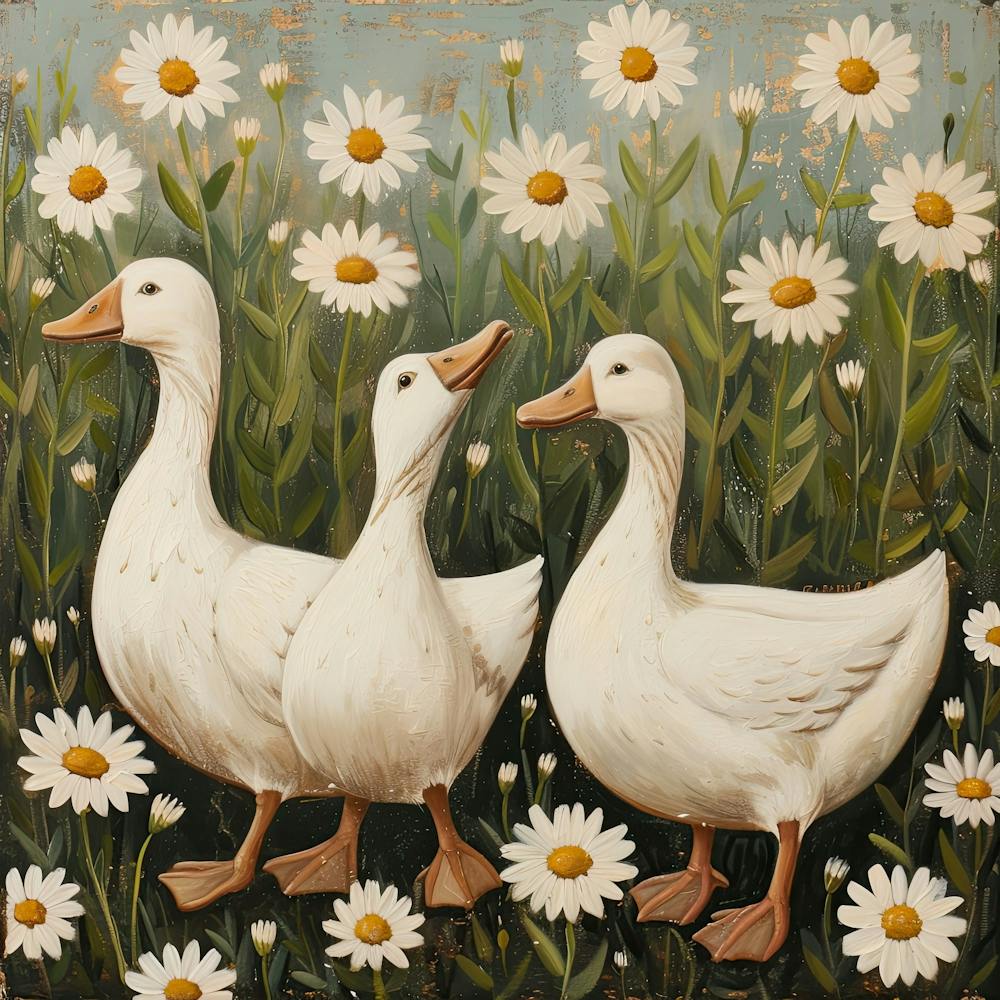 White Ducks Fairycore Painting 2