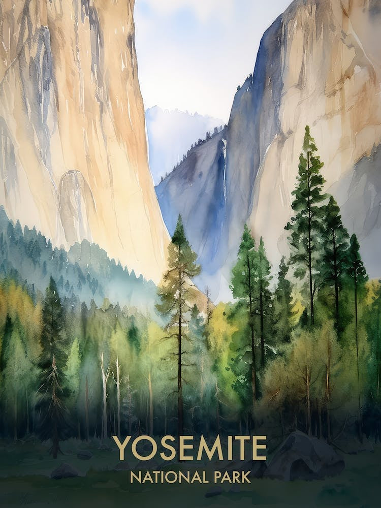 Yosemite National Park Vintage Travel Poster 7