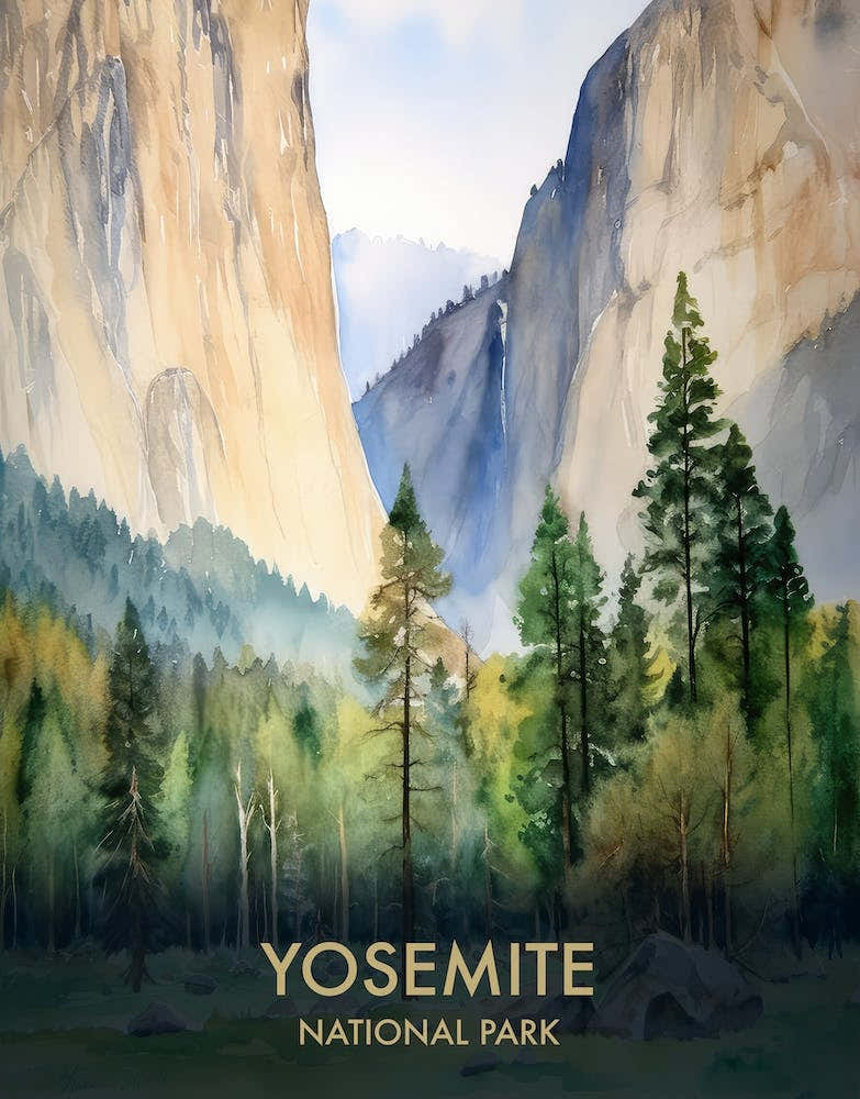 Yosemite National Park Vintage Travel Poster 7