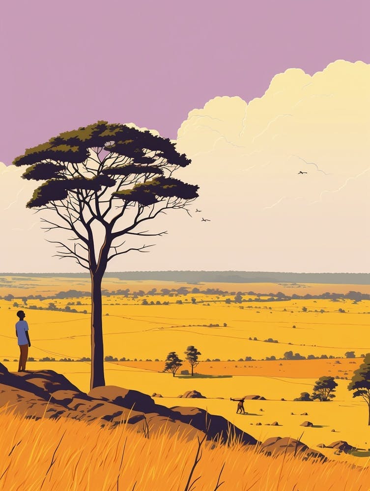 Zimbabwe 3 Travel Illustration