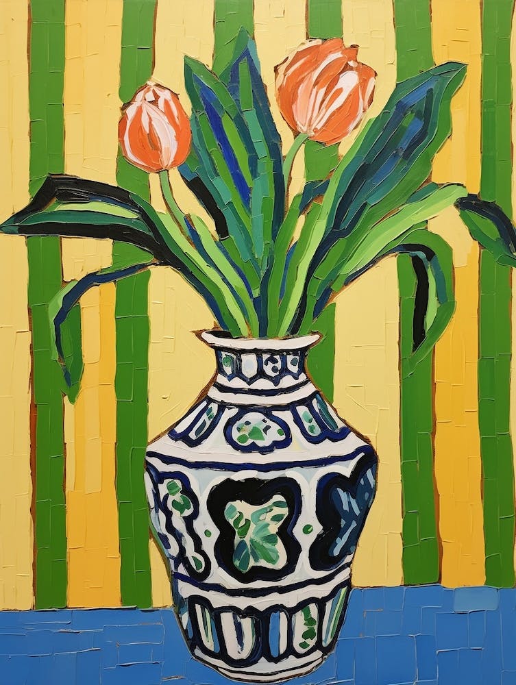 Flowers In A Vase Still Life Painting Tulips 18