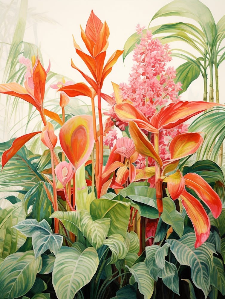 Tropical Plant Painting Chinese Evergreen 2