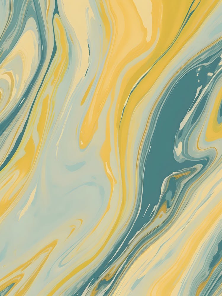 Yellow And Blue Abstract Painting