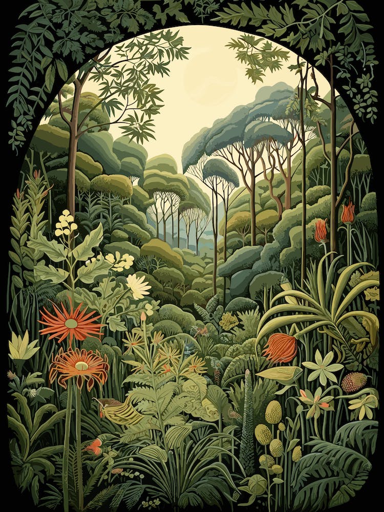Royal Botanic Gardens Victoria Australia Henri Rousseau Style 2