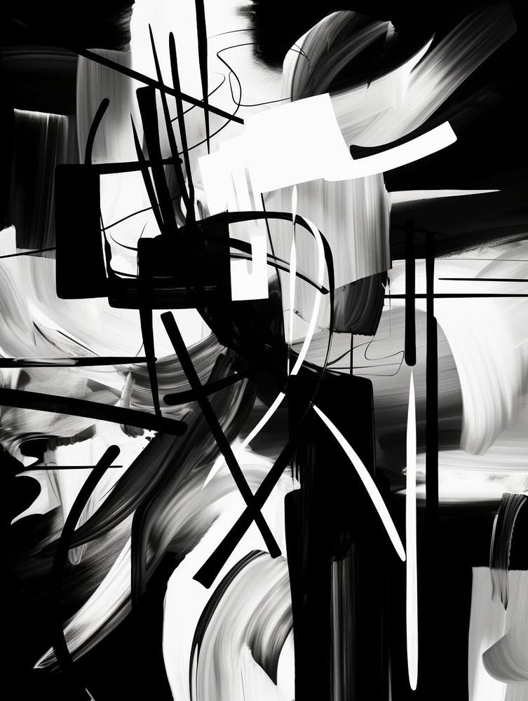 Resistance Abstract Black And White 4