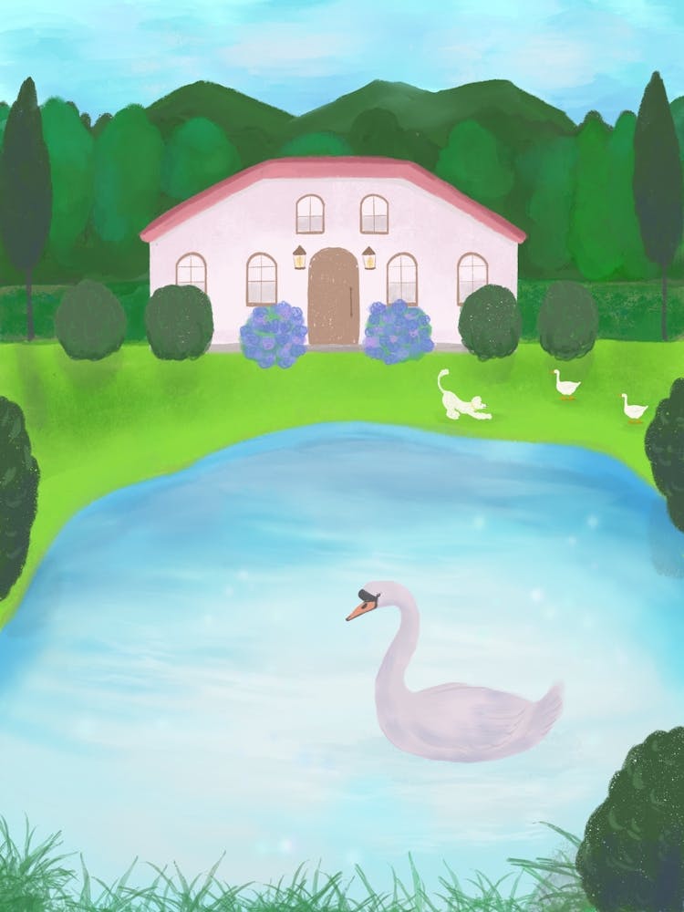 Swan by the Summer House