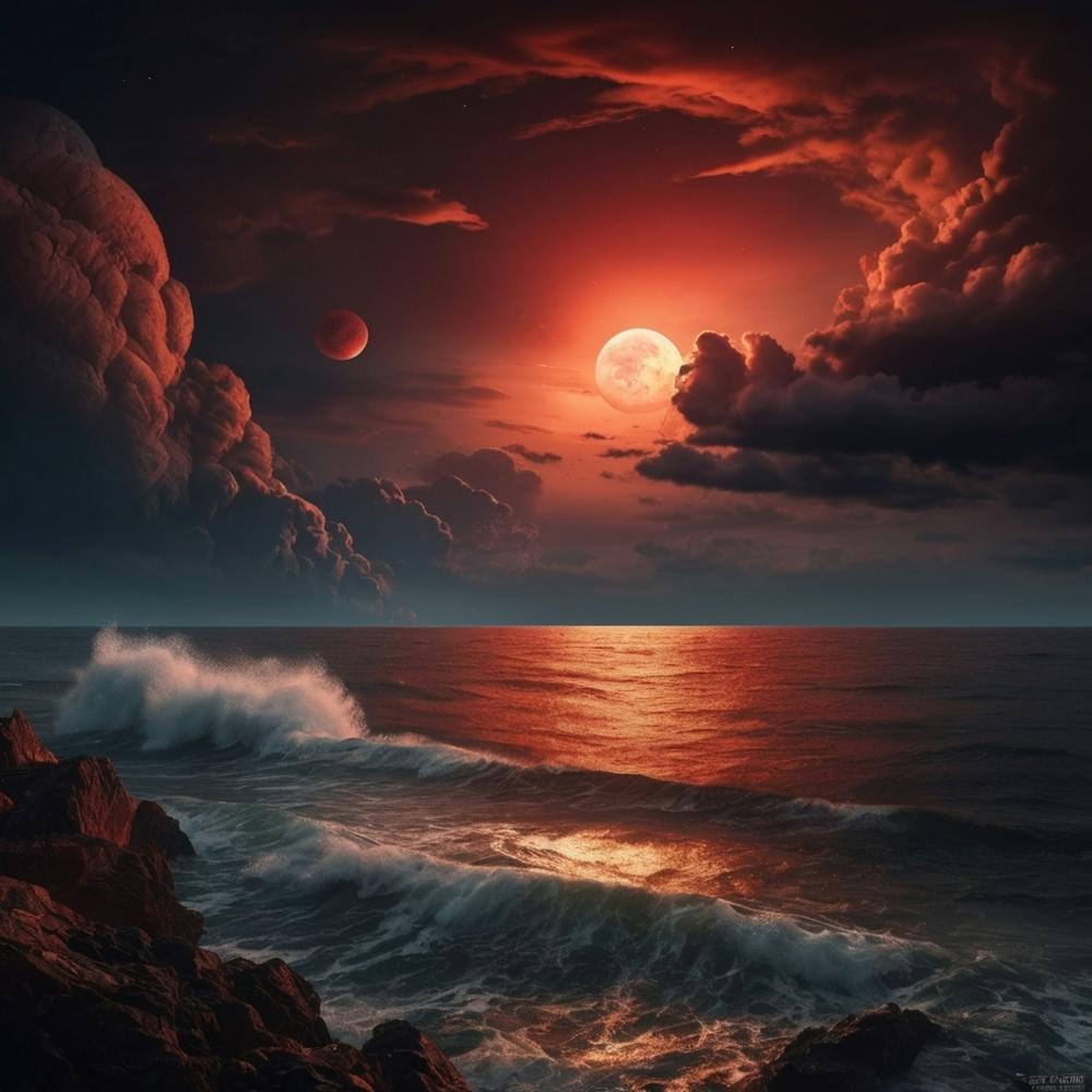 Moon Over The Ocean