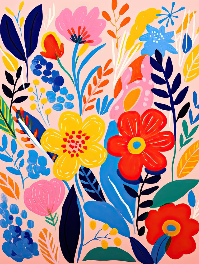 Blumen 37, Matisse-Stil, Blumentextur