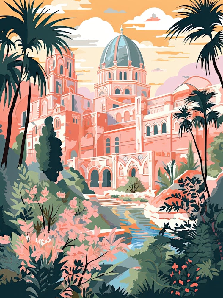 Petra, Jordan   Cute Botanical Illustration Travel