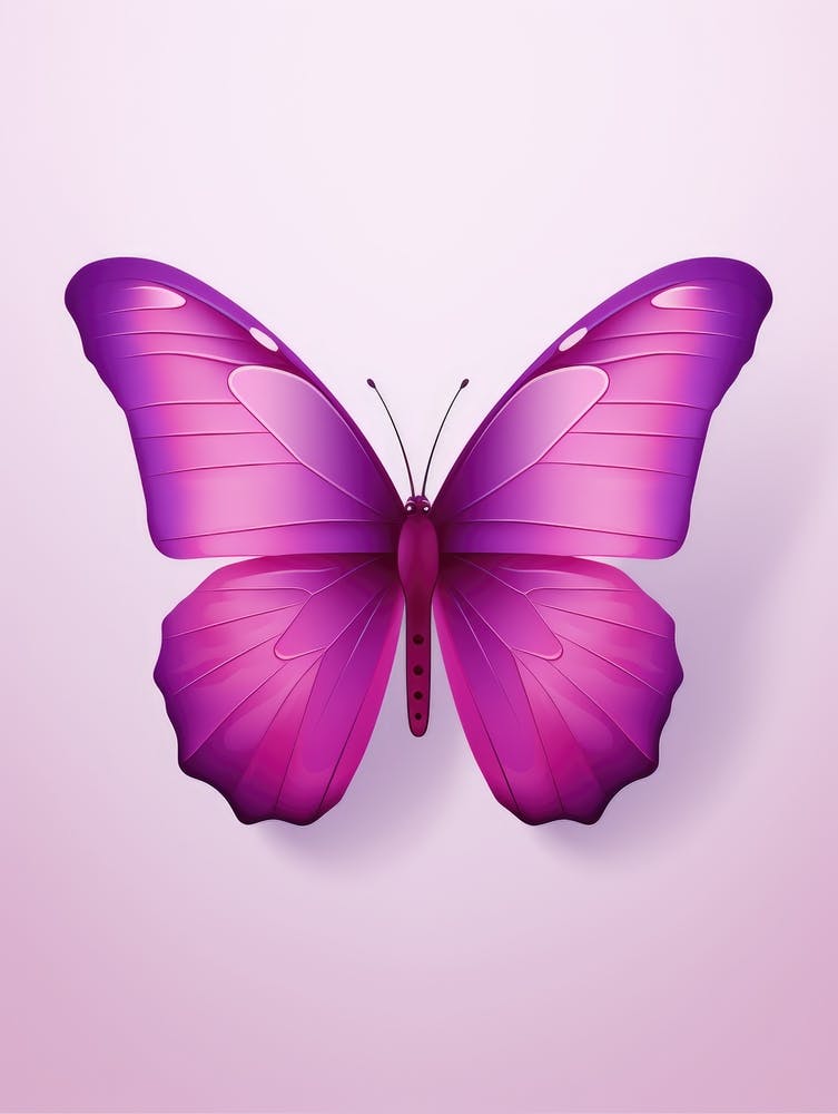 Pink Butterfly Vector Illustration