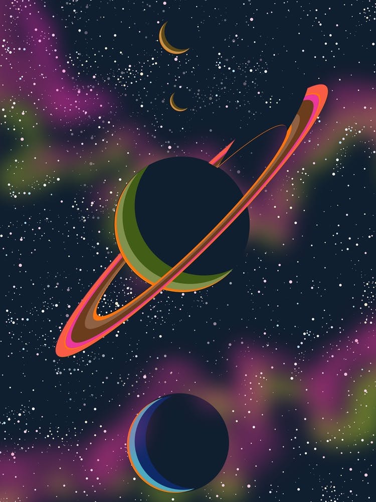 Saturn Space art