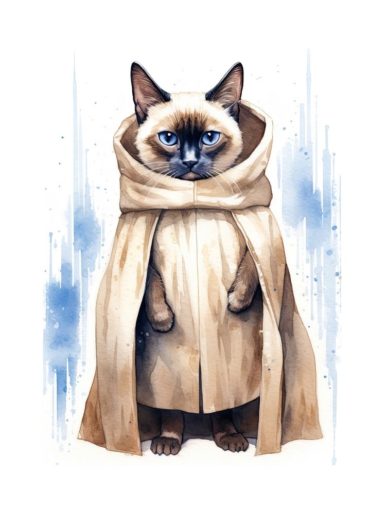 Siamese Cat As A Jedi 2