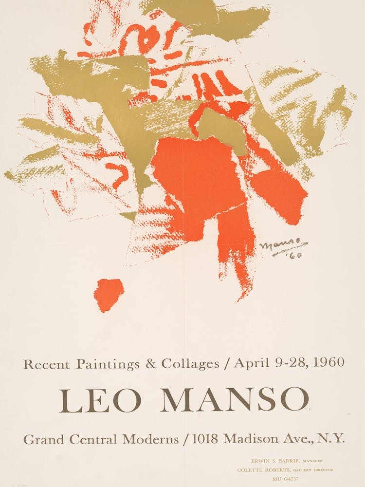 Leo Manson 1960 Exhibition Poster