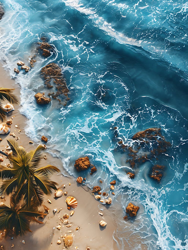 Aerial Beach Scene