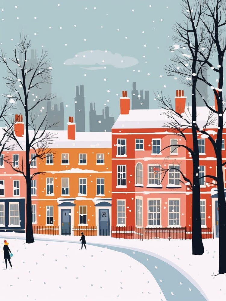 Retro Winter Illustration York United Kingdom 2