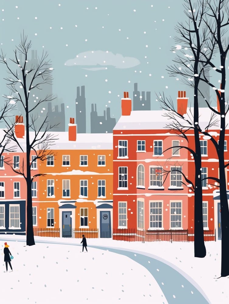 Retro Winter Illustration York United Kingdom 2