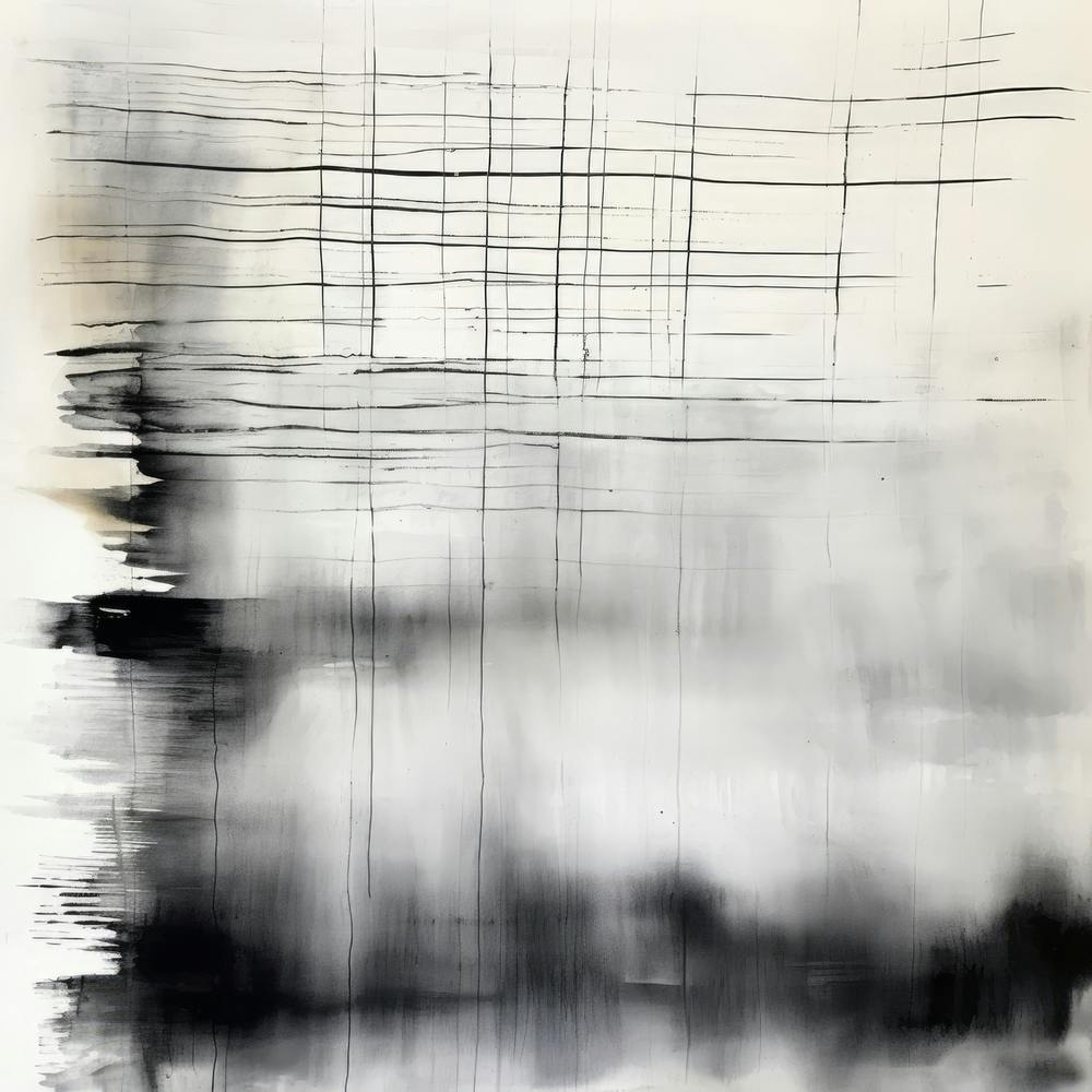 Minimalist Black and White Abstract First Discovered 2