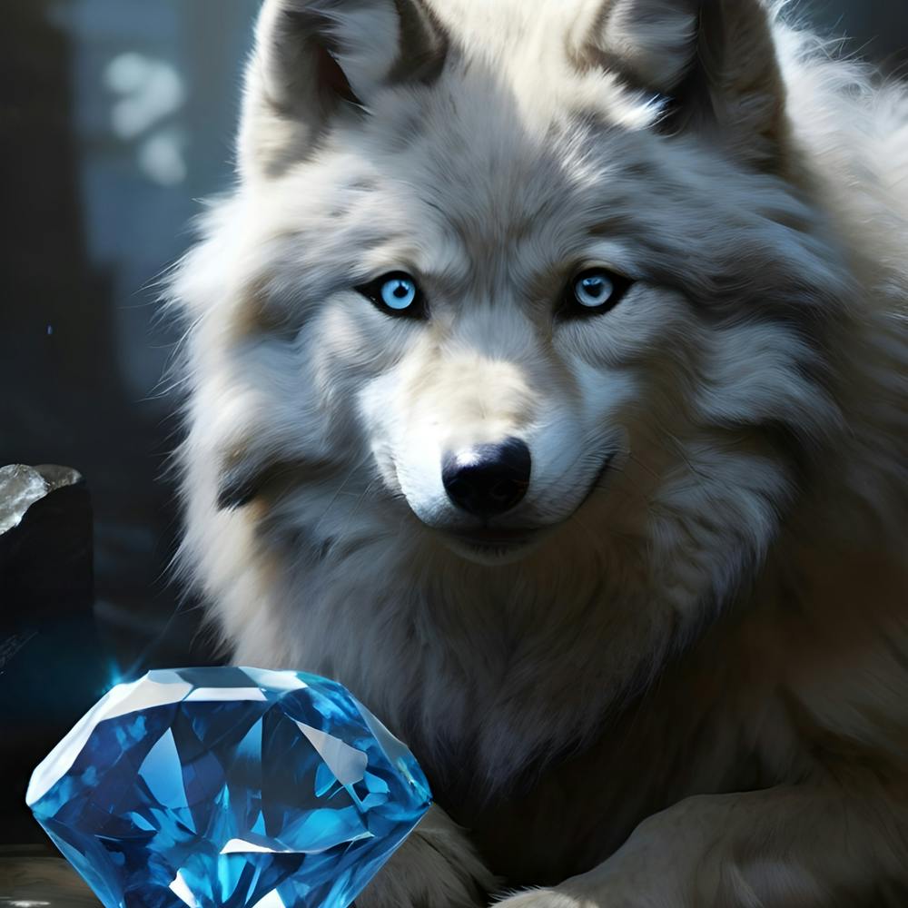 Wolf With Diamond