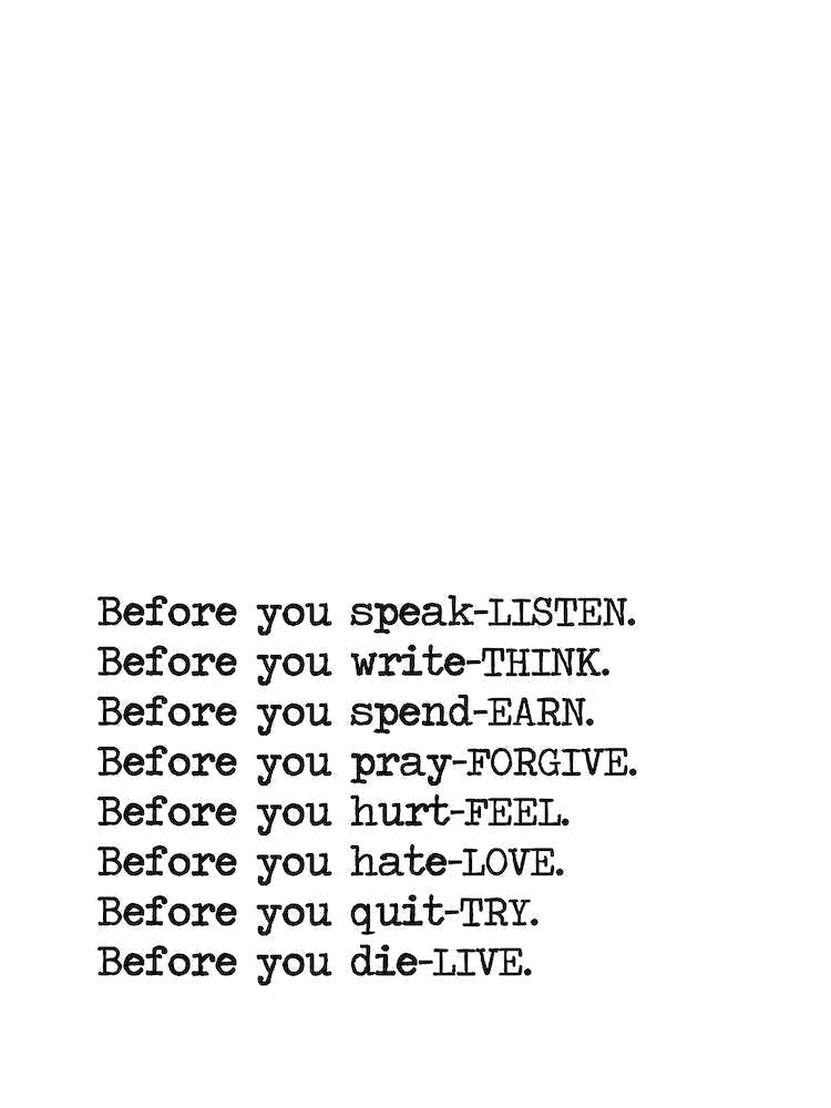 Before You Do