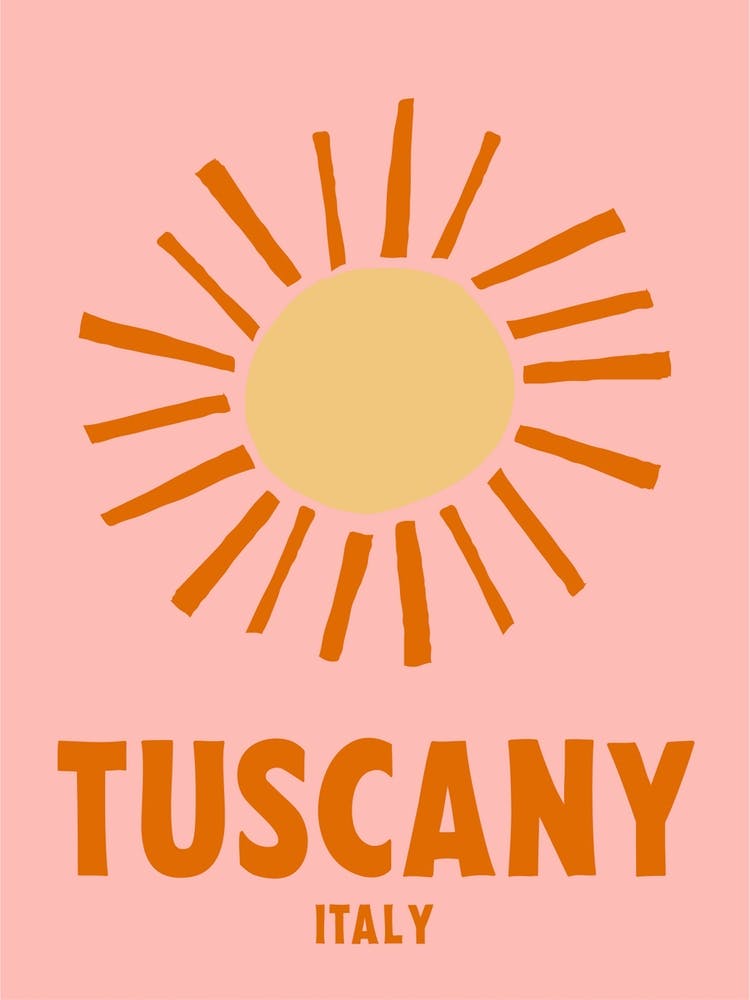 Tuscany, Italy, Graphic Style Poster 1
