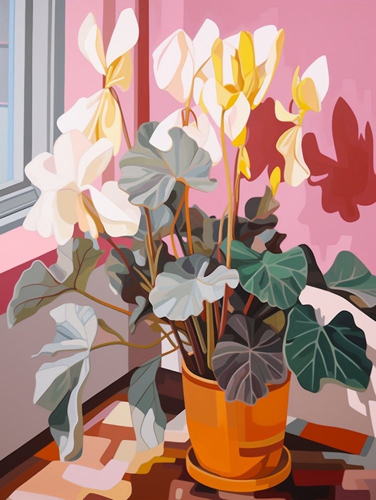Cyclamen 3 Flower Painting
