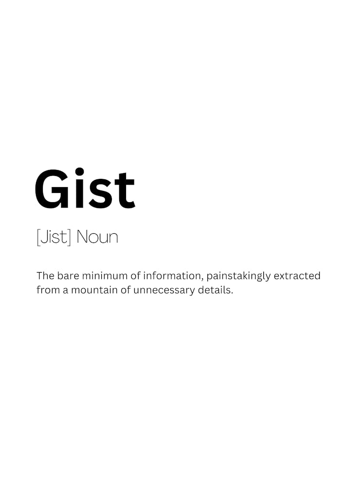 Gist Definition Meaning