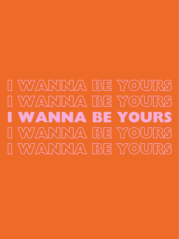Orange & Pink I Wanna Be Yours