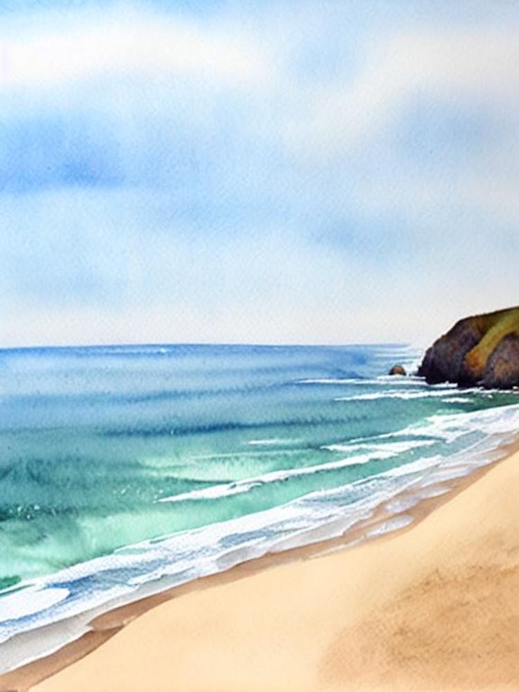 Rodeo Beach, California Watercolour
