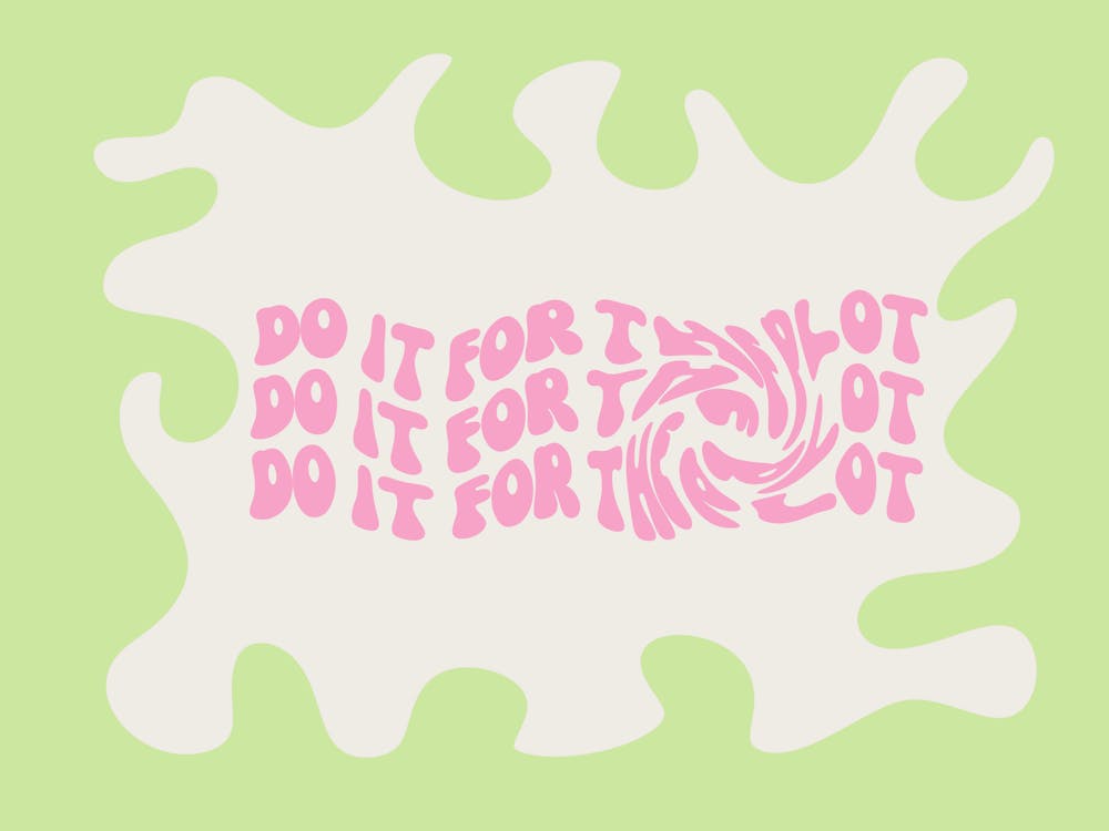 Do it For The Plot | Wavy Girly Funky Colorful Maximalist Trendy Decor | Funny Wall Art | Y2Ks | Dorm Living Room Apartment