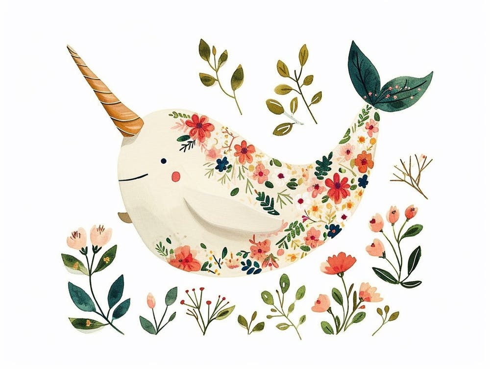 Little Floral Narwhal 1