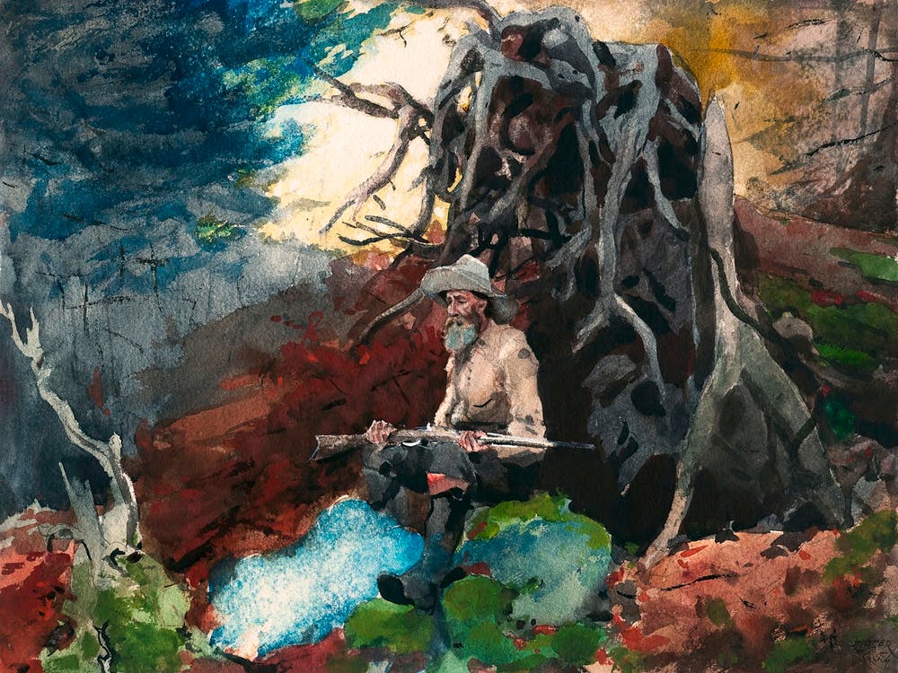 Lagerfeuer, Adirondacks (ca. 1892), Winslow Homer