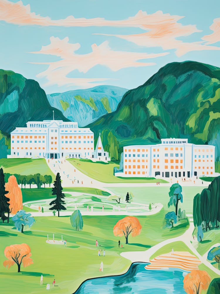 The Greenbrier   White Sulphur Springs, West Virginia   Resort Storybook Illustration 1