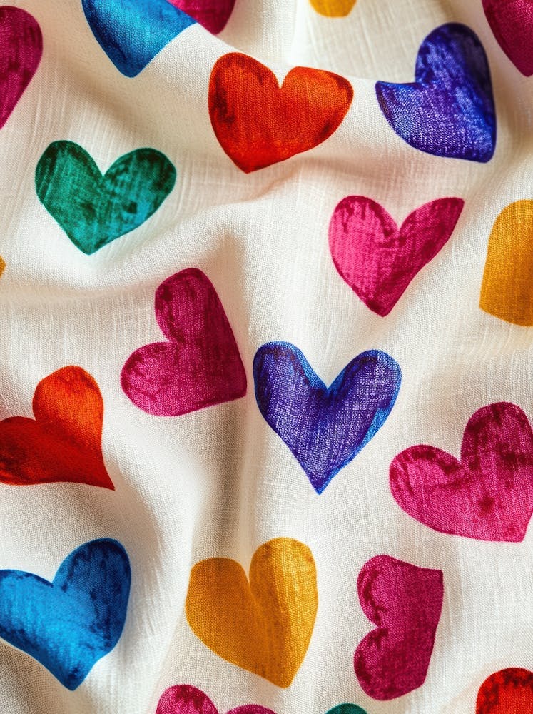 Hearts On A White Background 1