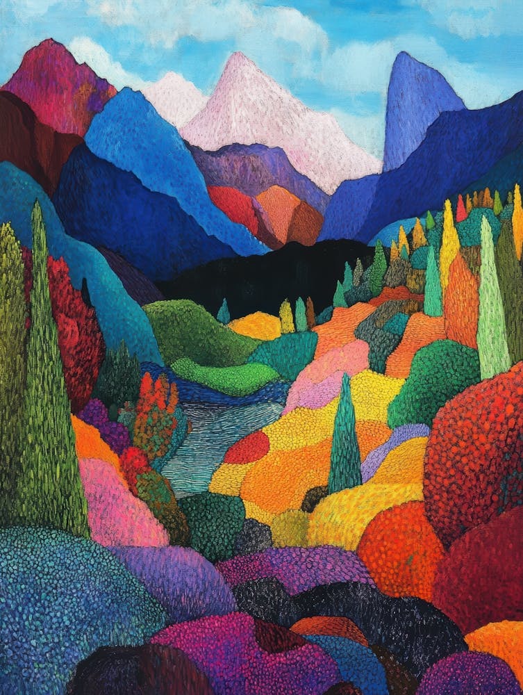 colorful mountain landscape 14