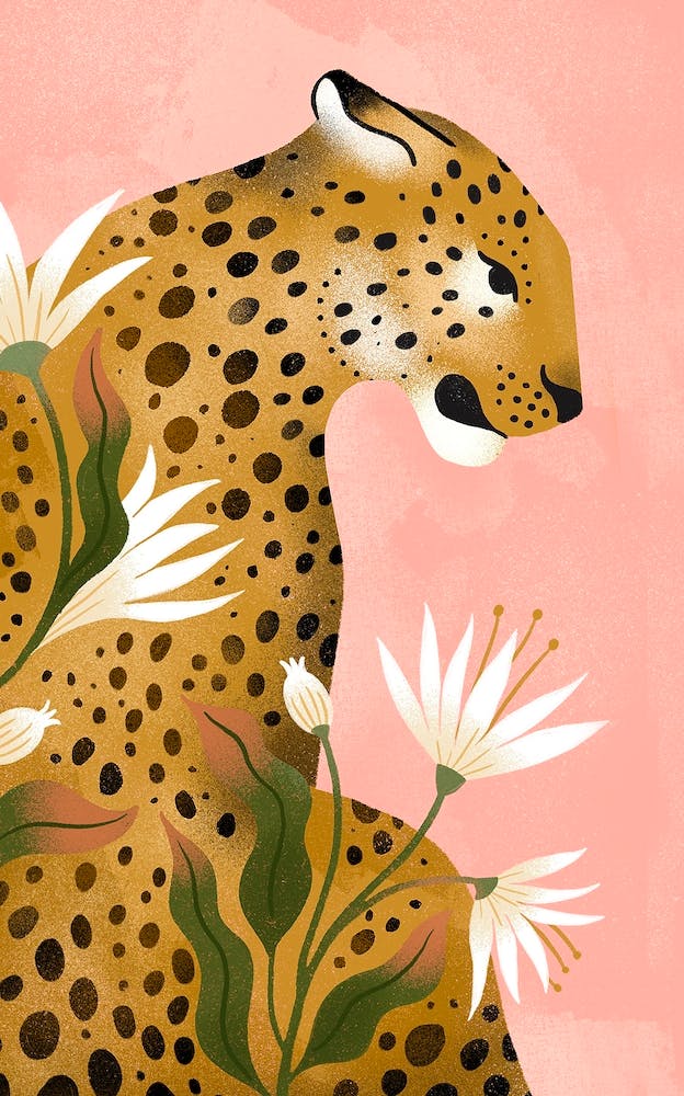 Fierce Leopard In Pink