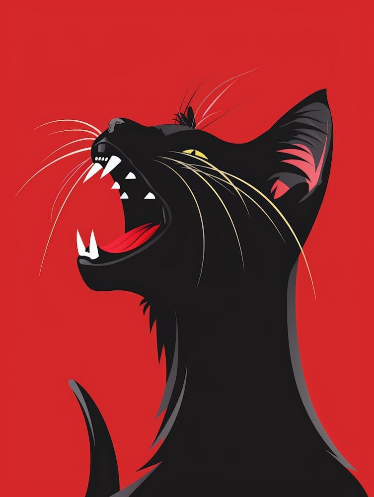Black Cat Roaring