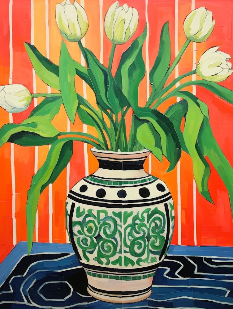 Flowers In A Vase Still Life Painting Tulips 15