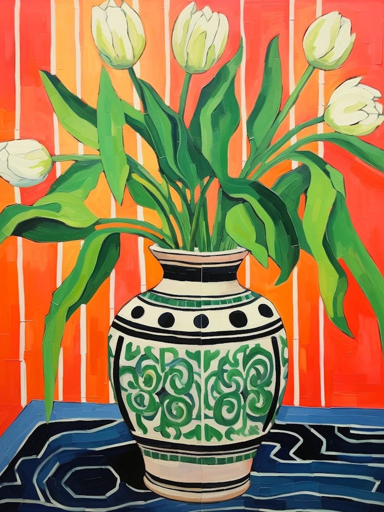 Flowers In A Vase Still Life Painting Tulips 15