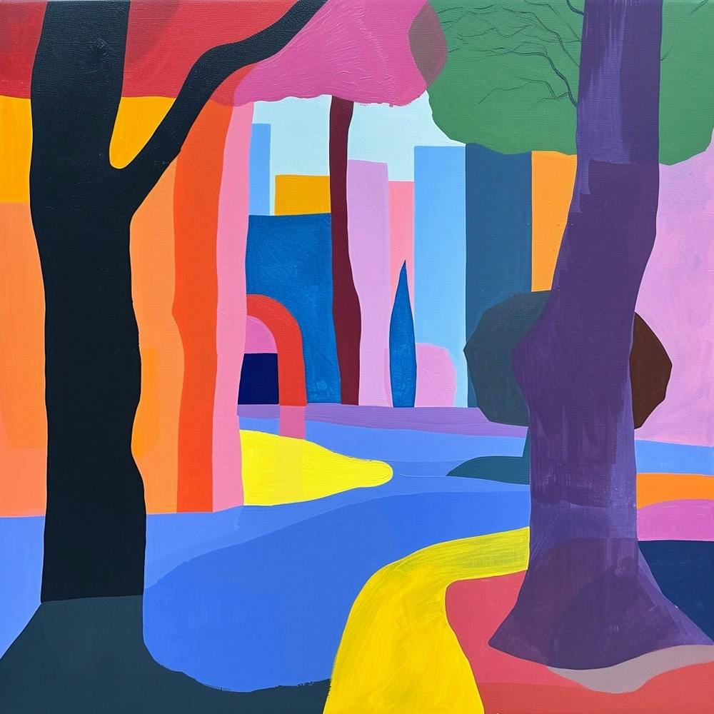Abstract Park Collection Parc De Belleville Paris France 4