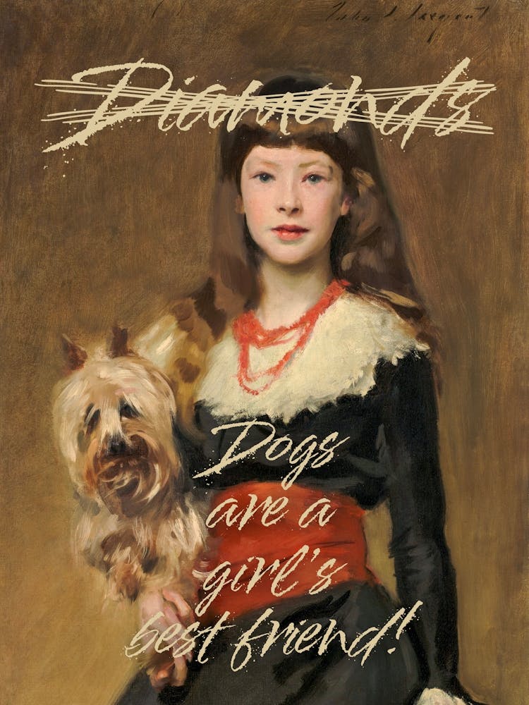 Dogs are a girls best friend vintage altered art I am