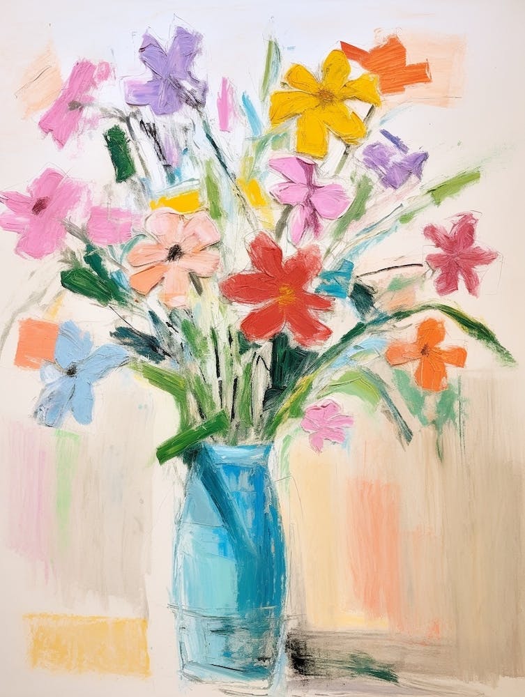 Flower Painting Fauvist Style Phlox 3