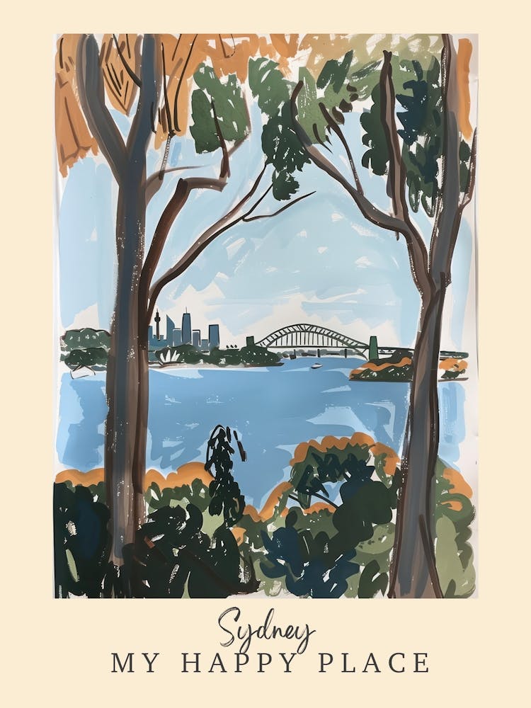 My Happy Place Sydney 3 Travel Poster