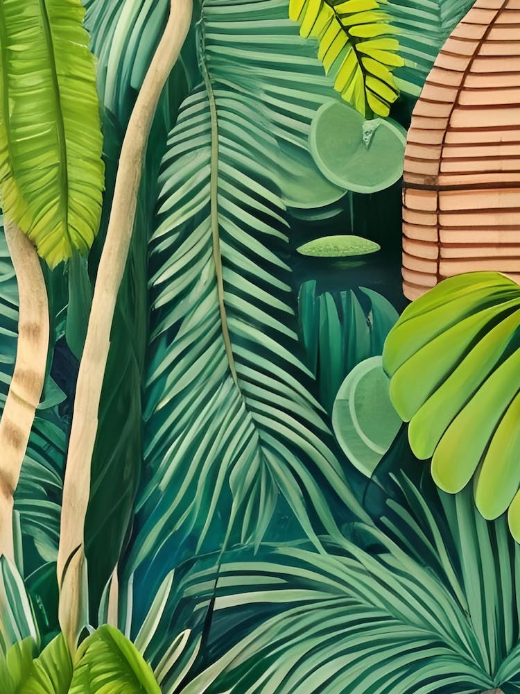 Jungle Print Hive Palm Leaves