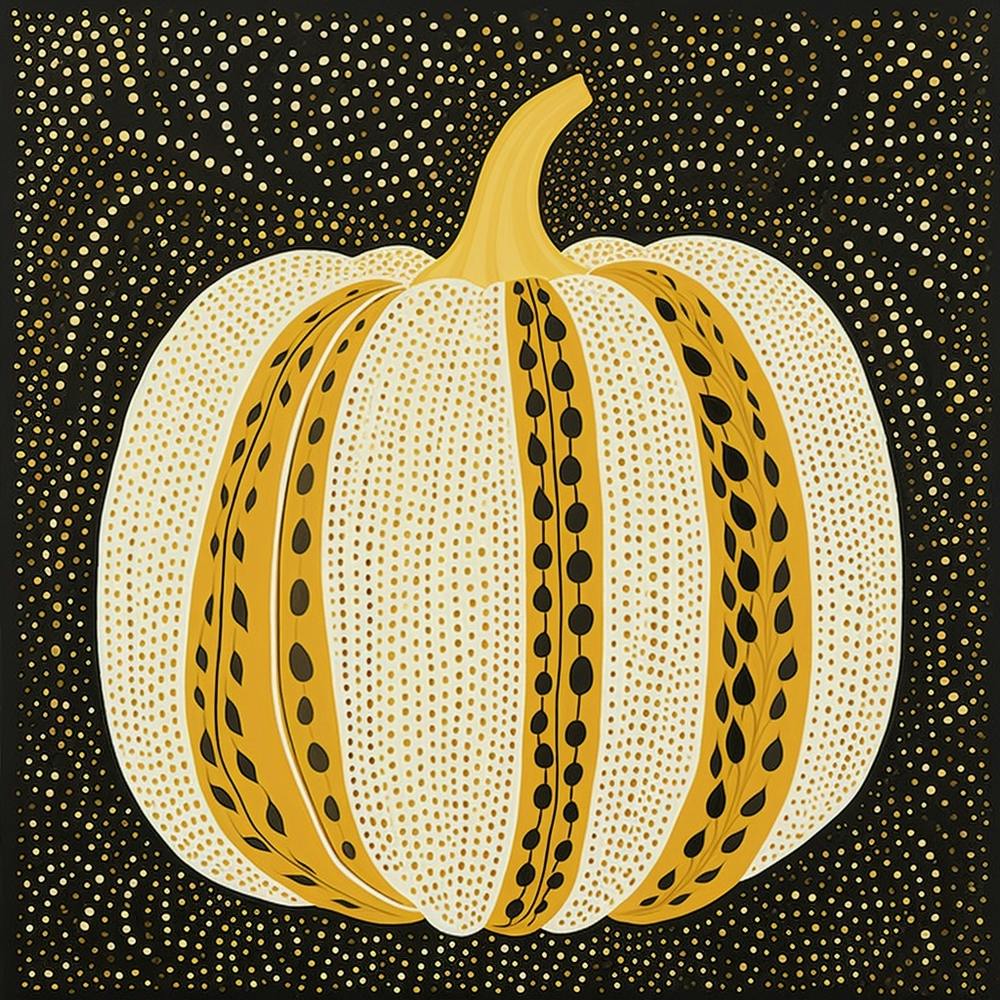 Yayoi Kusama Inspired Pumpkin Black And Yellow 3